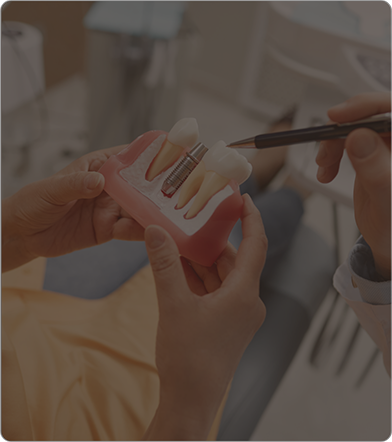 Performing dental implant surgery on a patient