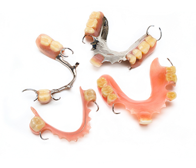 Four partial dentures