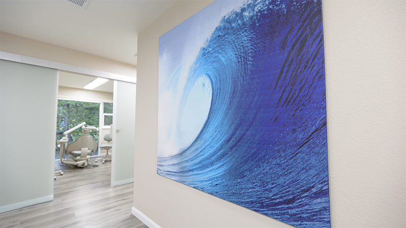 Dental treatment room with dental chair