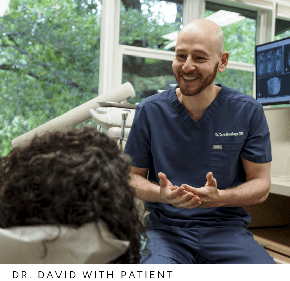 Doctor smiling with patient